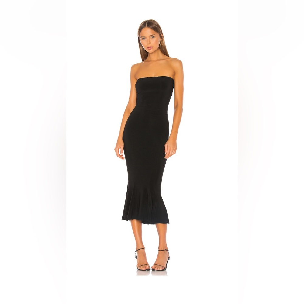 Norma Kamali Strapless Fishtail Dress